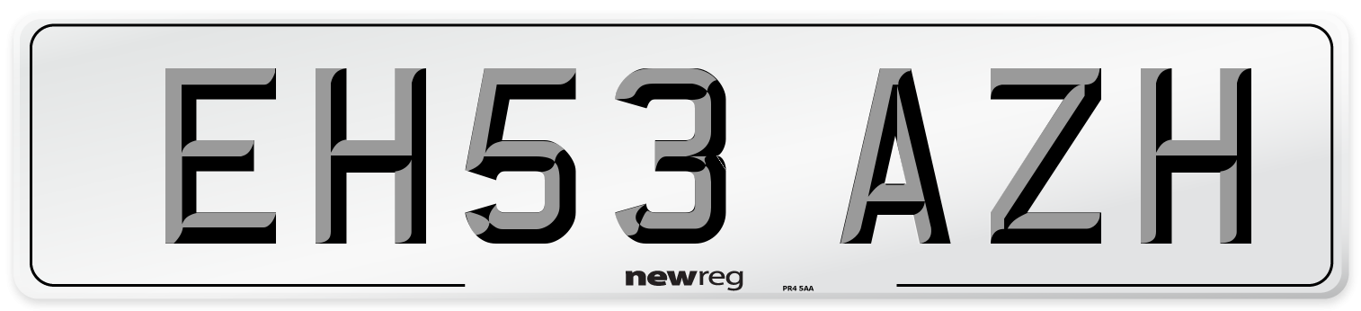 EH53 AZH Number Plate from New Reg